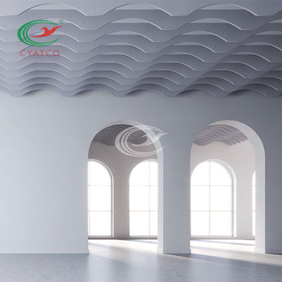 Quality  SGS Polyester PET Acoustic Ceiling Panels Harmless Mildewproof factory