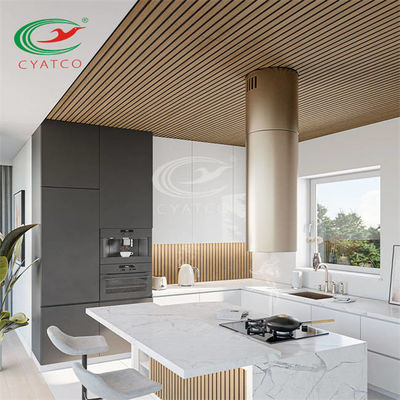 Quality  SGS Interior Vertical Wood Slat Wall Durable Soundproof For Studio factory