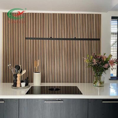 Interior Wall Wooden Acoustic Panels Multipurpose Flameproof