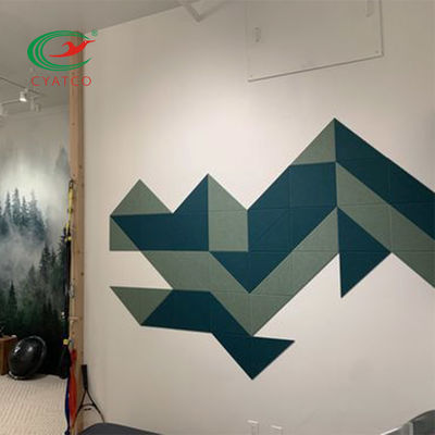 Multicolor Triangle Acoustic Sound Tiles For Walls Flavorless