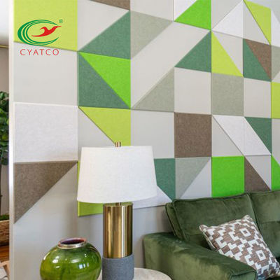 Multicolor Triangle Acoustic Sound Tiles For Walls Flavorless