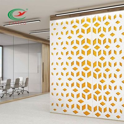 Carved Hanging Office PET Acoustic Panels Odorless Lightweight