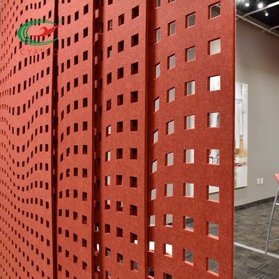 Practical Office Hanging Sound Baffles , Recycled Perforated Sound Absorption Panels