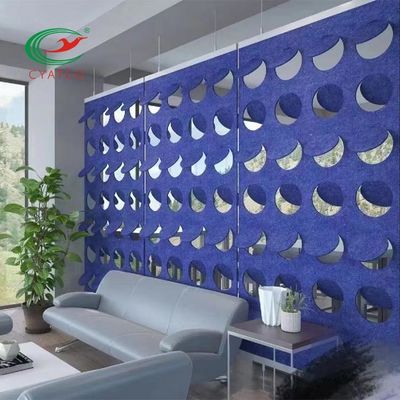 Practical Office Hanging Sound Baffles , Recycled Perforated Sound Absorption Panels