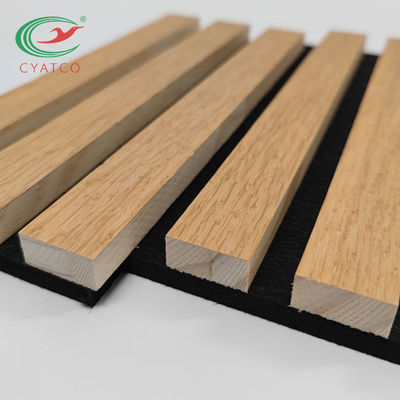 Interior Wooden Slatted Sound Acoustic Panel Melamine Finish Polyester