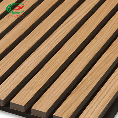 Tasteless Acoustic Slat Wall Panel Sound Absorbing Multiscene