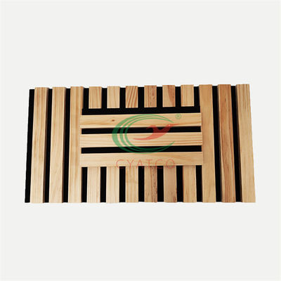 Fireproof Slatted Timber Wood Sound Panels Thickness 21mm Harmless
