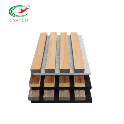Decorative Sound Acoustic Panel 3D Slat Wall Panels For Auditorium Hall