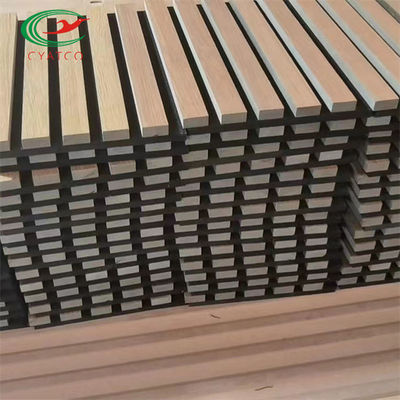 Fireproof Slatted Timber Wood Sound Panels Thickness 21mm Harmless