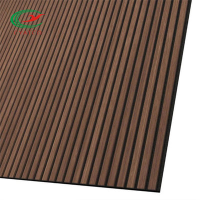 Nontoxic Harmless Acoustic Wood Slat Panels , Fire Retardant Acoustic Ceiling Slats