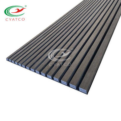Nontoxic Mildewproof Acoustic Slat Wall , Heat Insulated Wooden Slatted Panel