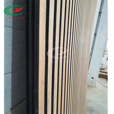 Fireproof Tasteless Acoustic Wood Ceiling , Odorless Sound Absorbing Acoustic Panel