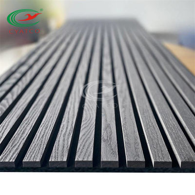 Nontoxic Mildewproof Acoustic Slat Wall , Heat Insulated Wooden Slatted Panel