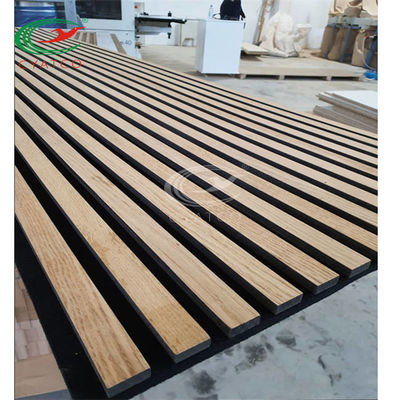 Nontoxic Practical Acoustic Wood Slats , Moistureproof Wood Veneer Acoustic Panels