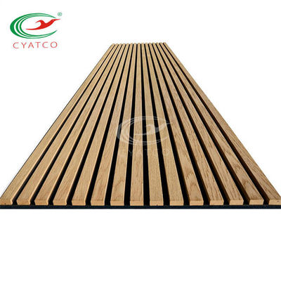 Laminated Veneer Acoustic Slat Wood Wall Panels Mildewproof Flavorless