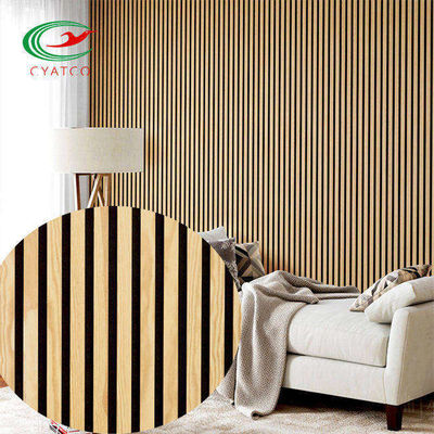 Fireproof Tasteless Acoustic Wood Ceiling , Odorless Sound Absorbing Acoustic Panel