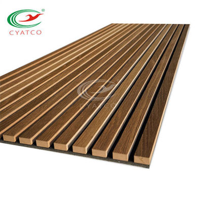 Laminated Veneer Acoustic Slat Wood Wall Panels Mildewproof Flavorless
