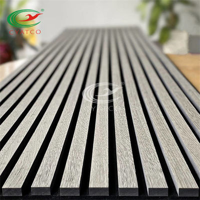 Fireproof Harmless Wood Panel Acoustic , Odorless Timber Acoustic Ceiling Panels