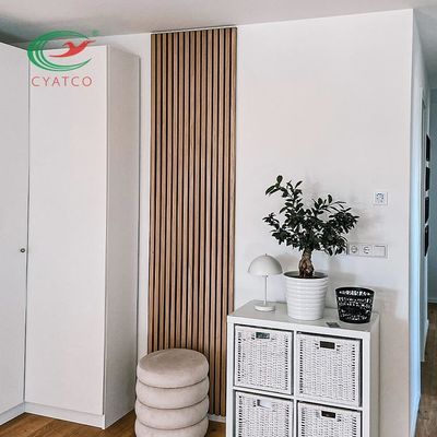 Decorative Ceiling Mounted Acoustic Wall Panels Wood Veneer Panels