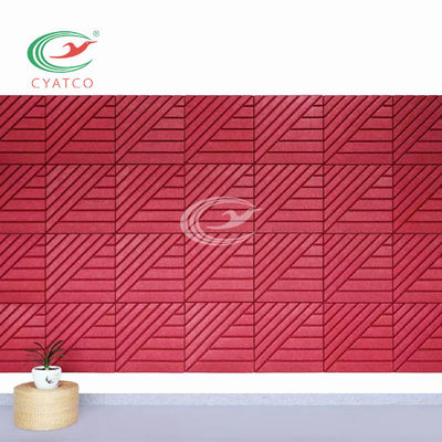 Soundproof Felt Panels For Walls , Meeting Room Polyester Fiber Acoustic Panel