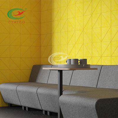 Odorless Lightweight PET Felt Acoustic Panels , Flame Retardant Felt Wall Cladding