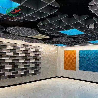 Recyclable PET Acoustic Ceiling Panels Eco Friendly For Interior Decoration