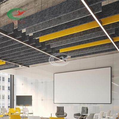 Nontoxic Odorless Soundproof Ceiling Board , Moistureproof Fabric Ceiling Panels