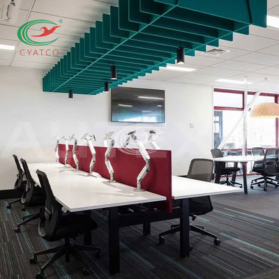 Polyester Fiber Acoustic Ceiling Panels Baffle Nontoxic For Auditorium