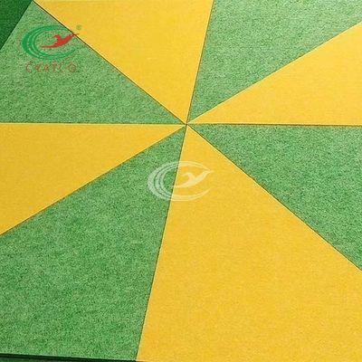 Recycled Wall Acoustic Sound Tiles Moistureproof Stable Decorative