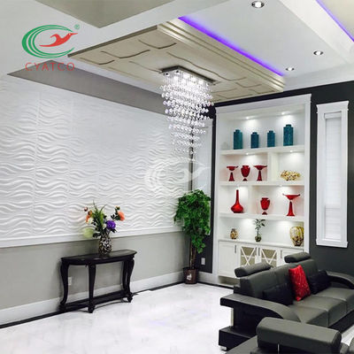 Indoor Polyester Fiber Wavy Wall Panels Flameproof Multiscene