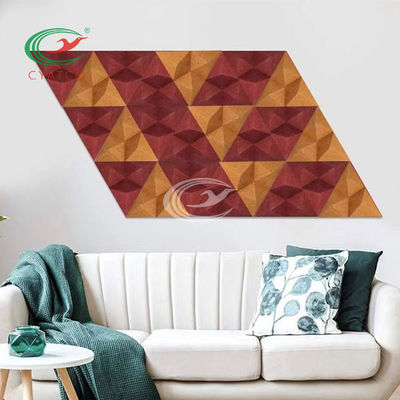 Stable Harmless 3D Diamond Wall Panels , Multicolor Audio Absorption Sheets