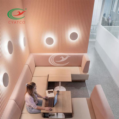 Interior Fireproof Wavy Textured Wall Panels Multicolor Decorative