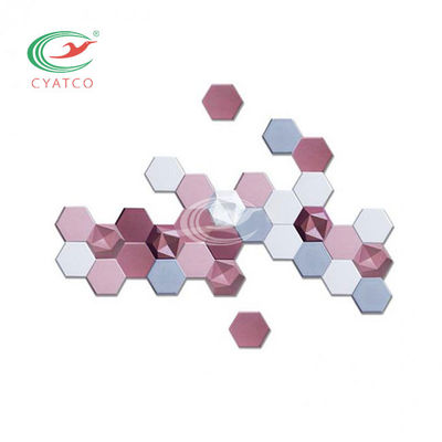 Polyester Fiber 3D Hexagon Acoustic Panels Durable For Music Room