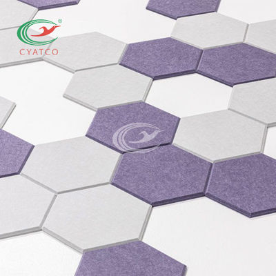 Fireproof Nontoxic Hexagon Sound Panels , Multipurpose Hexagon Acoustic Tiles
