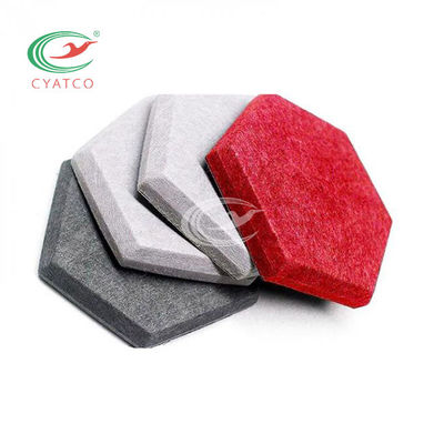 Theatre Wall PET Hexagon Acoustic Panels Mildewproof Sound Absorption