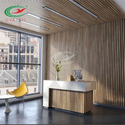 Fire Resistant Timber Wood Slat Wall Multiscene Sound Absorption
