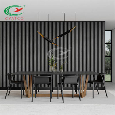 MDF Soundproof Walnut Wall Slats , Odorless Decorative Slat Wood Panels