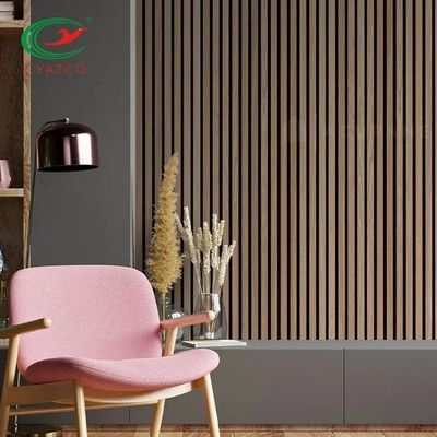 Hotel Modern 3D Wood Slat Wall Eco Friendly With Polyester Fiber