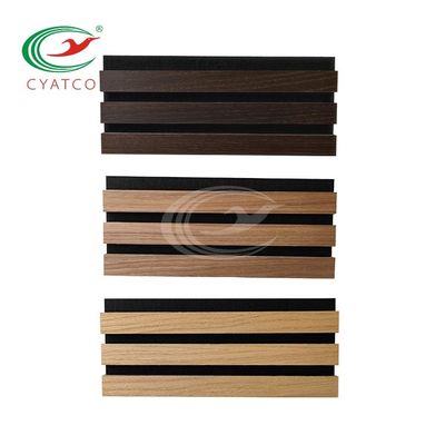 Low Maintenance MDF Acoustic Wall Panels Fireproof Non Toxic Slat Wall