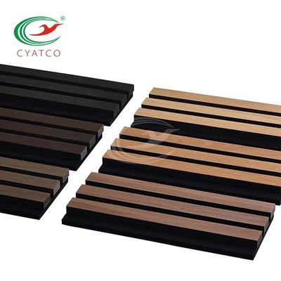 Low Maintenance MDF Acoustic Wall Panels Fireproof Non Toxic Slat Wall