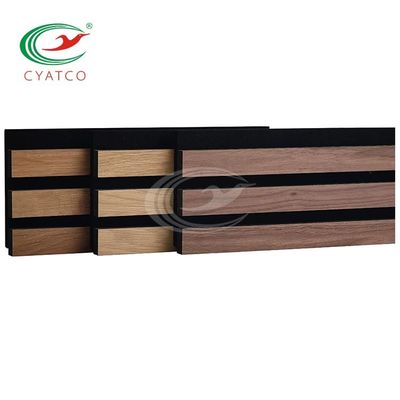 Curved Groove Wooden Acoustic Wall Panels Customized  Thickness