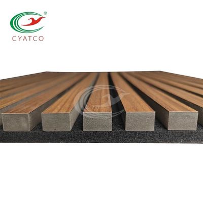 Auditoriums Halls Fire Resistant Groove Wooden Panels 2400 Mm X 605 Mm