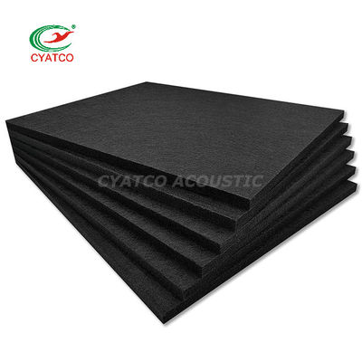 12mm Black Felt Wall Panels Rectangle Sound Proof Padding For Office Decoration