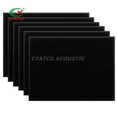 12mm Black Felt Wall Panels Rectangle Sound Proof Padding For Office Decoration