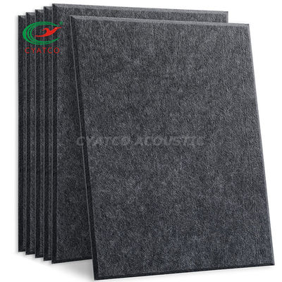10 Pack PET Acoustic Panels Dark Grey Felt Rectangle Wall Panels Music Studios