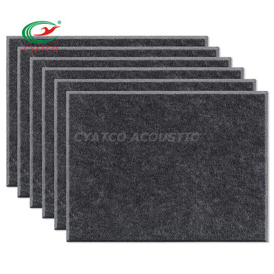 10 Pack PET Acoustic Panels Dark Grey Felt Rectangle Wall Panels Music Studios