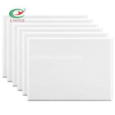 10 Pack White Polyeater Fiber Acoustic Panels 18mm For Wall Decoration