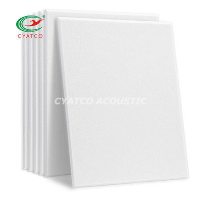 10 Pack White Polyeater Fiber Acoustic Panels 18mm For Wall Decoration