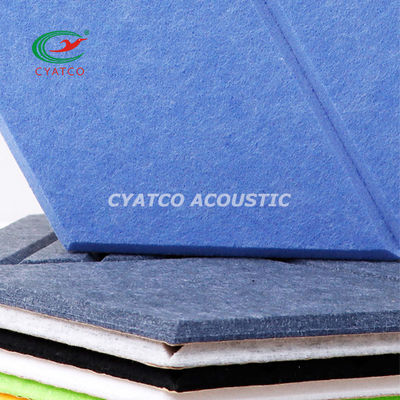 OEM Hexagon Acoustic Panels White Art Decor Sound Proof Padding Wall Tiles Odorless